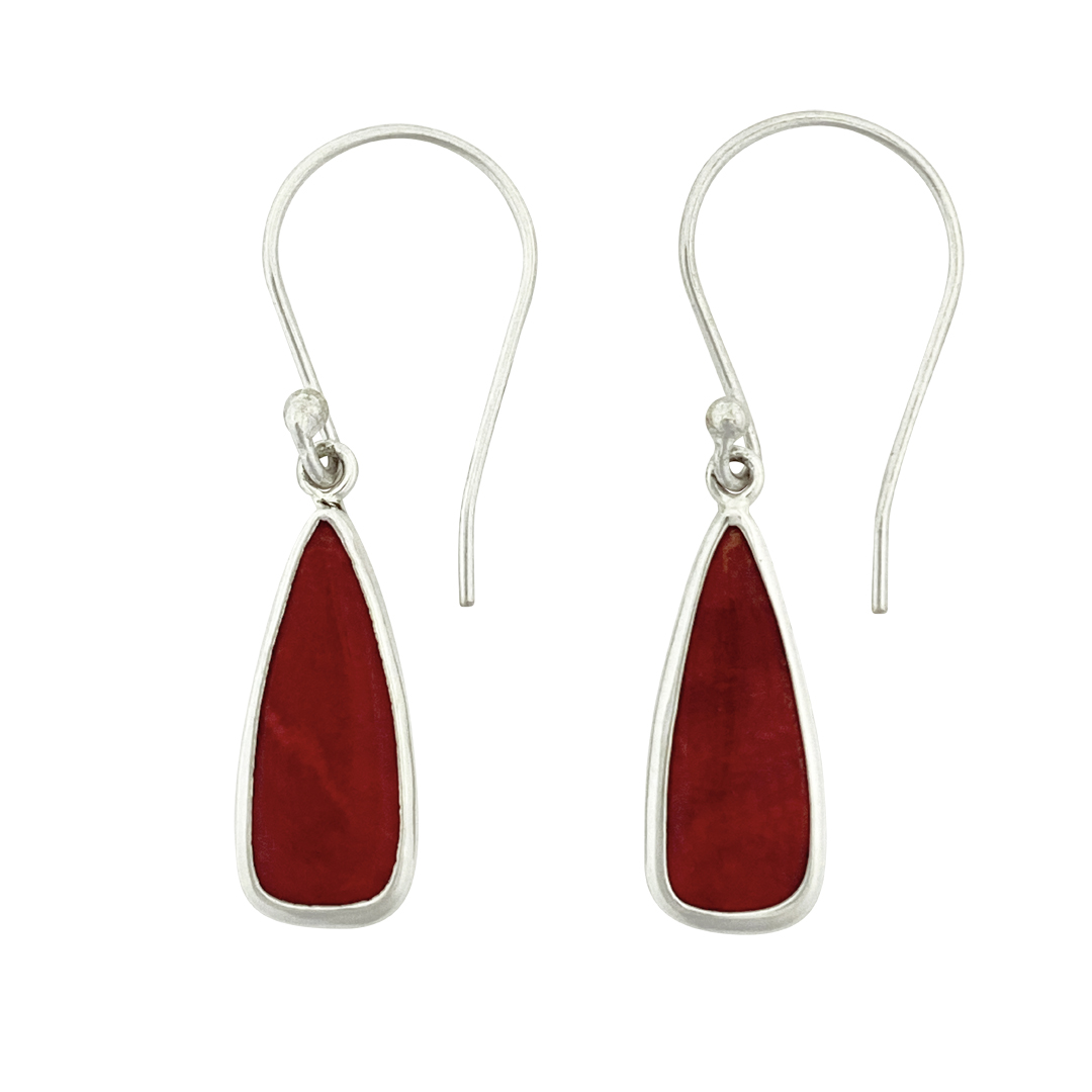 64234-Close-Out  pendant trillion CORAL 29x19mm