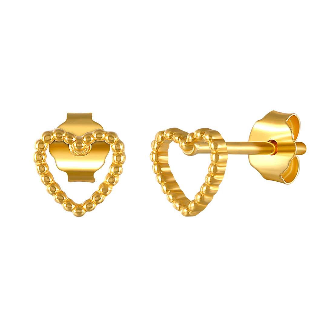 92007 ear stud  pearl w/ CZ - 18K GP .925