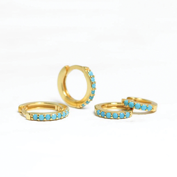 92007 ear stud  pearl w/ CZ - 18K GP .925