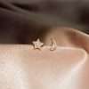 92017  ear stud cz moon & star - 18K GP .925 - Thumbnail Image 2