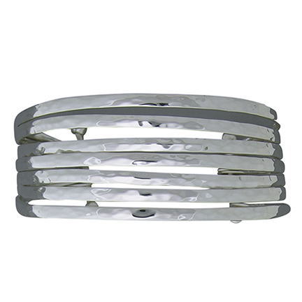 43529 cuff seven hammered bars / all silver