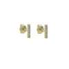 Close-Out-92077 <br> ear stud 8mm bar w/ CZ's .925 goldplated - Thumbnail Image 2