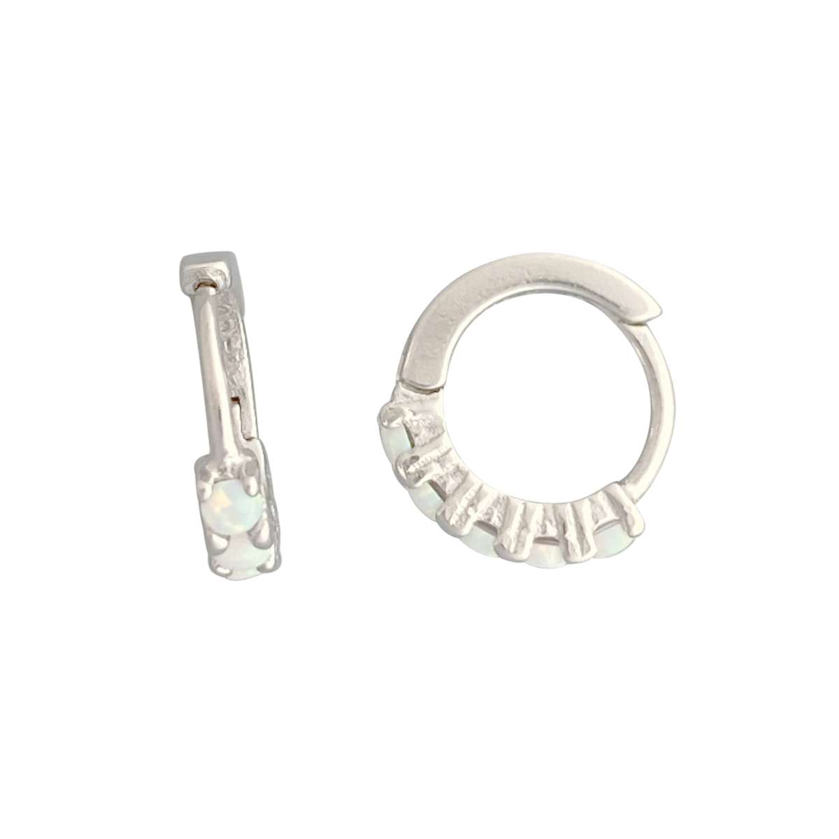 27202earring huggie w/ white opals .925 RP