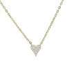 95019necklace petite CZ heart w/ 16"+2' ext chain .925 Gold Plated