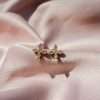 92063<br>ear stud CZ cross .925  Gold Plated - Thumbnail Image 2