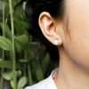 27178<br>ear stud 6mm pearl w/ 2mm CZ .925 RP - Thumbnail Image 2