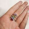 13507-BT<br>ring thin band w/ 4X6 rectangular stone Blue Topaz - Thumbnail Image 2
