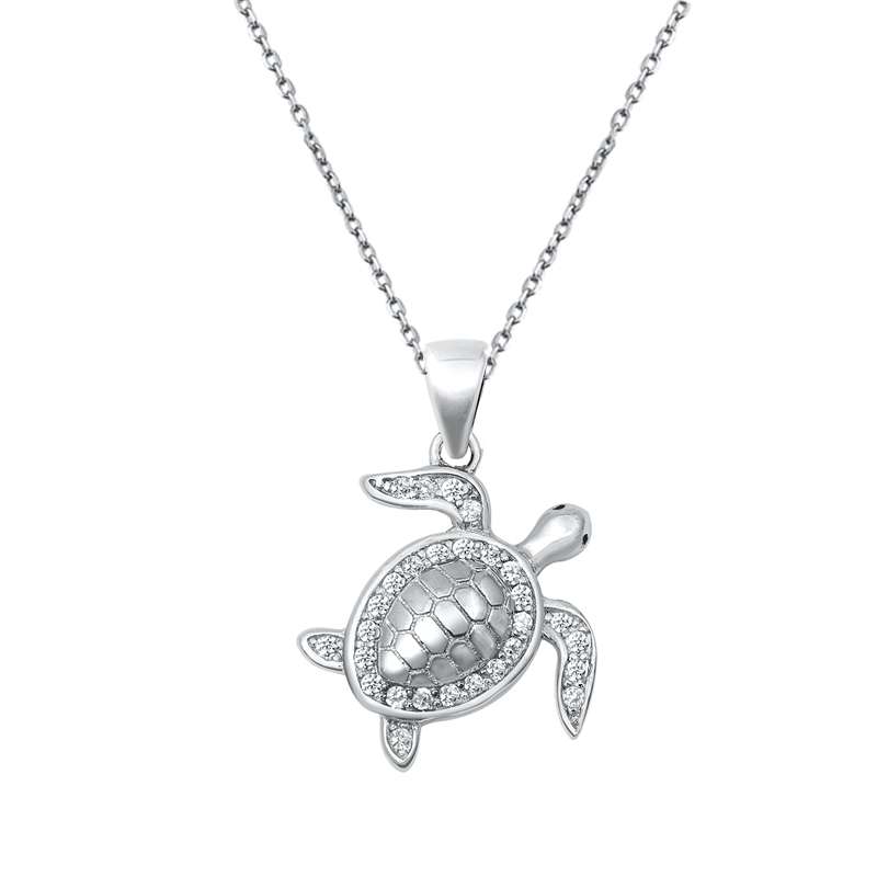 57220  necklace starfish pave 16" + 2" ext. Sterling Silver RP