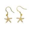 95035 necklace rd opal w/starfish 16" + 2" ext. Sterling Silver GOLD PLATED