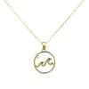95035 necklace rd opal w/starfish 16" + 2" ext. Sterling Silver GOLD PLATED