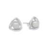 23515 <br> ear stud freshwater pearl wire wrapped triangle RP - Thumbnail Image 1