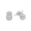 Close-Out-23516 <br> ear stud freshwater pearl in loop RP - Thumbnail Image 1