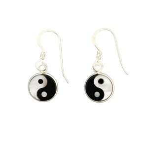 Close-Out-23685 <br> earring 8 mm ying & yang