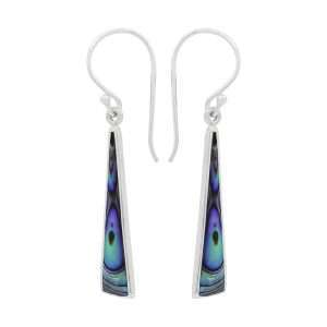 Close-Out-23975 <br> earring elongated triangle abalone