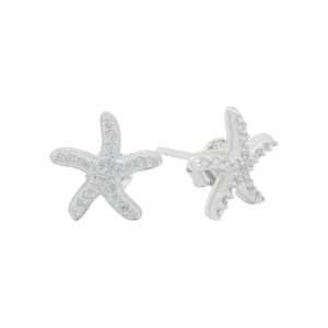 Close-Out - 27256 <br> ear stud CZ starfish RP