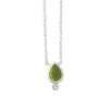 Close-Out-50196 <br> necklace 5x7mm pear shape bezel set w/ 1.5mm rd White Topaz 16" + 2" ext. - Thumbnail Image 6