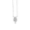 Close-Out-50196 <br> necklace 5x7mm pear shape bezel set w/ 1.5mm rd White Topaz 16" + 2" ext. - Thumbnail Image 7