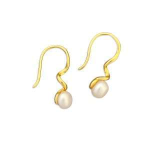 92138 <br> pearl twist drop .925 Sterling Silver