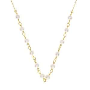 Close-Out-95037 <br> necklace shell pearls w/ .925 14Kt Gold Plated clasp