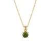 95184 <br> necklace 5mm round birthstone 16"+2" ext .925 Gold Plated - Thumbnail Image 12