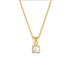 95184 <br> necklace 5mm round birthstone 16"+2" ext .925 Gold Plated - Thumbnail Image 10