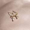92167 <br> ear stud waterdrop w/ sparkling CZ .925 Gold Plated - Thumbnail Image 2