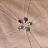 Close-Out-50196 <br> necklace 5x7mm pear shape bezel set w/ 1.5mm rd White Topaz 16" + 2" ext. - Thumbnail Image 2
