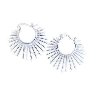 26168 earring geometric retro sunlight Sterling Silver