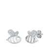 Close-Out-26309 <br> ear stud bumble bee w/ CZ wings - Thumbnail Image 2