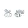 Close-Out-26309 <br> ear stud bumble bee w/ CZ wings - Thumbnail Image 1