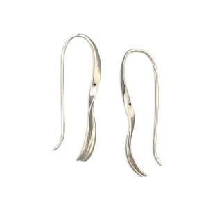 27216 <br> earring wave shaped hook  Sterling Silver RP