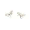 27267 <br> ear stud dragonfly w/ CZ wings Sterling Silver RP - Thumbnail Image 2