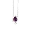 Close-Out-50196 <br> necklace 5x7mm pear shape bezel set w/ 1.5mm rd White Topaz 16" + 2" ext. - Thumbnail Image 1
