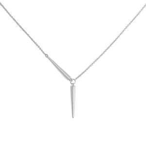 Close-Out-57190 <br> necklace cool girl spike 16"+2" ext chain Sterling Silver PR