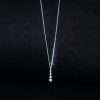 57216 <br> necklace long bar pendant  w/ graduated CZ"S  16+2" ext link chain RP - Thumbnail Image 2