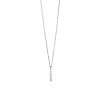 57216 <br> necklace long bar pendant  w/ graduated CZ"S  16+2" ext link chain RP - Thumbnail Image 3