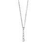 57216 <br> necklace long bar pendant  w/ graduated CZ"S  16+2" ext link chain RP - Thumbnail Image 1
