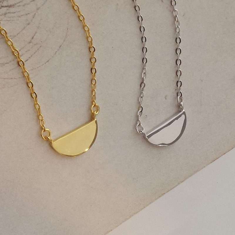 Close-Out-57235 <br> necklace half moon round 16"+2+" ext RP - Image 2