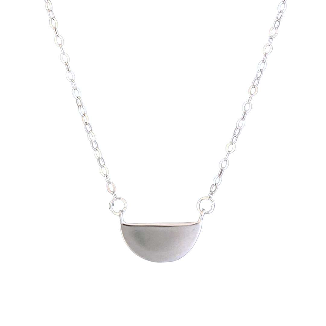 Close-Out-57235 <br> necklace half moon round 16"+2+" ext RP - Image 1