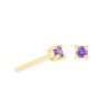 92184 <br> ear stud 4mm rd CZ birthstone .925 Gold Plated - Thumbnail Image 9