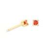 92184 <br> ear stud 4mm rd CZ birthstone .925 Gold Plated - Thumbnail Image 4