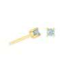 92184 <br> ear stud 4mm rd CZ birthstone .925 Gold Plated - Thumbnail Image 6