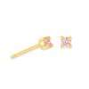 92184 <br> ear stud 4mm rd CZ birthstone .925 Gold Plated - Thumbnail Image 14