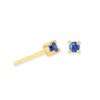 92184 <br> ear stud 4mm rd CZ birthstone .925 Gold Plated - Thumbnail Image 13