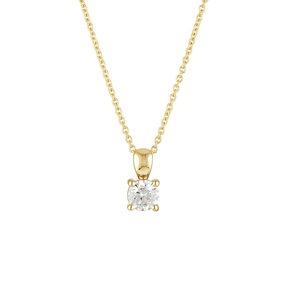 95184 <br> necklace 5mm round birthstone 16"+2" ext .925 Gold Plated - Image 7
