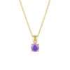 95184 <br> necklace 5mm round birthstone 16"+2" ext .925 Gold Plated - Thumbnail Image 9