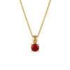 95184 <br> necklace 5mm round birthstone 16"+2" ext .925 Gold Plated - Thumbnail Image 4