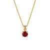 95184 <br> necklace 5mm round birthstone 16"+2" ext .925 Gold Plated - Thumbnail Image 11
