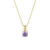 95184 <br> necklace 5mm round birthstone 16"+2" ext .925 Gold Plated - Thumbnail Image 5