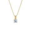 95184 <br> necklace 5mm round birthstone 16"+2" ext .925 Gold Plated - Thumbnail Image 6